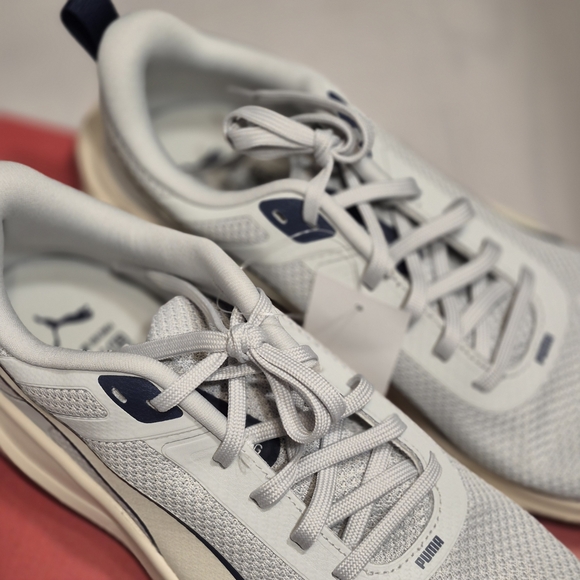 Puma White and Blue Athletic Shoes
